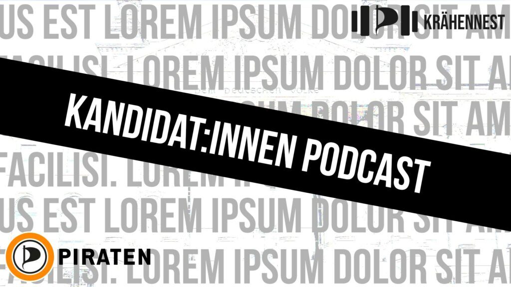 Logo Kandidat:innen-Podcast der Piratenpartei NRW